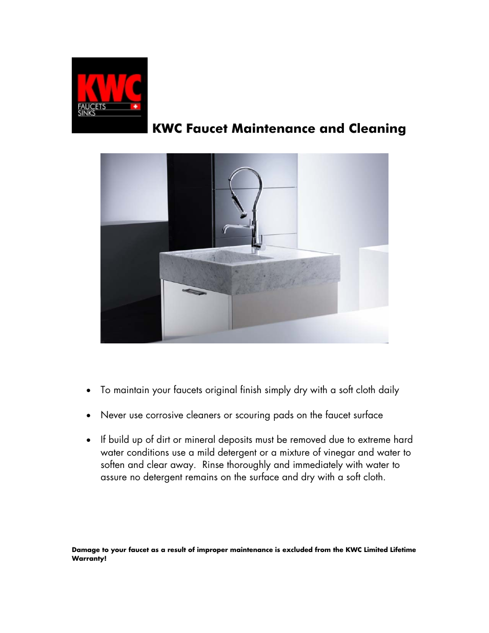 KWC Faucet none User Manual | 1 page