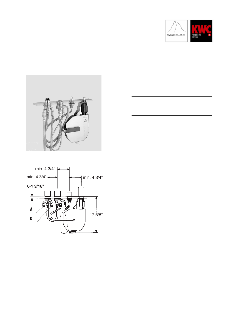 KWC Roman Tub Rough-in Z.534.804.931 User Manual | 1 page