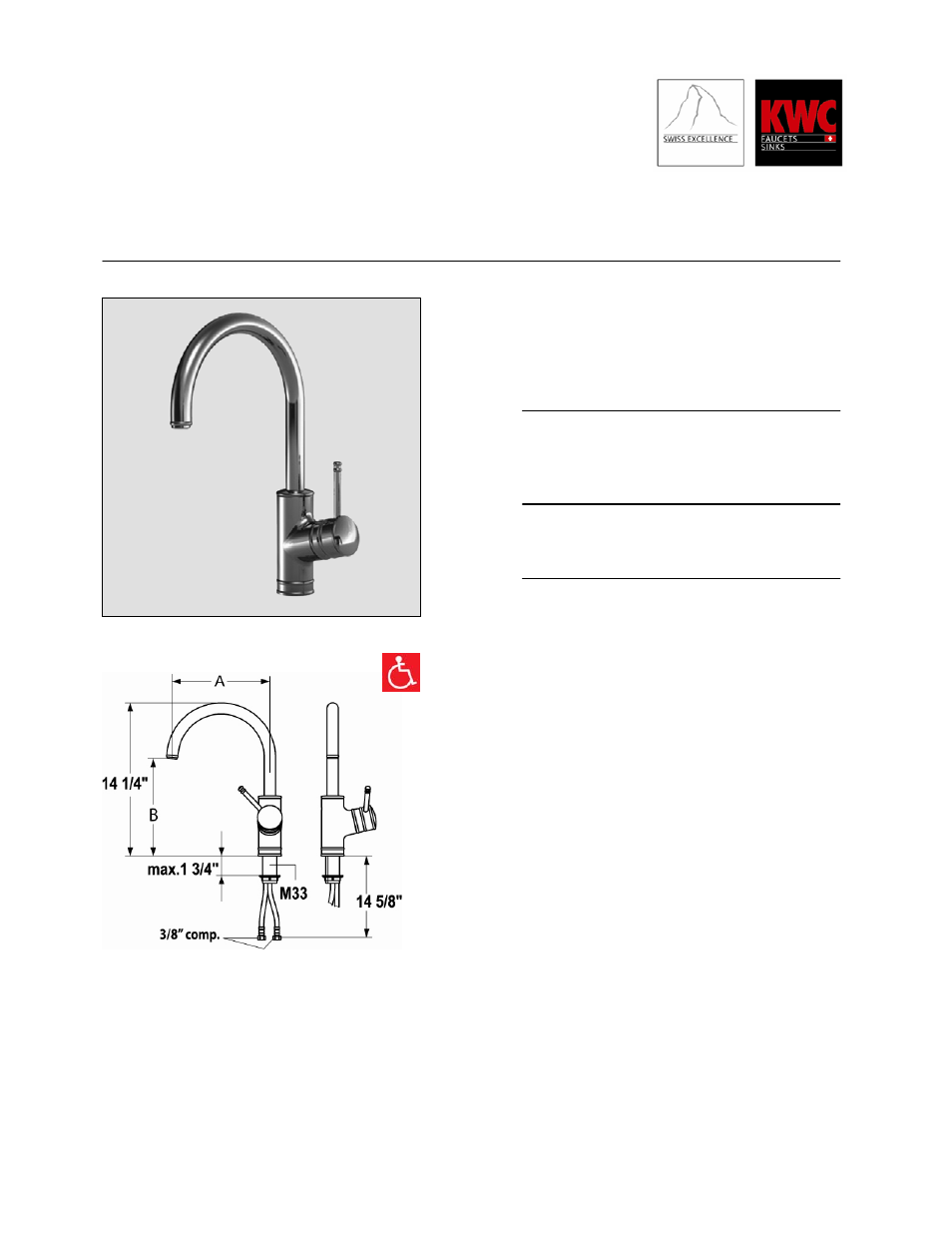 KWC DECO 10.031.013 User Manual | 1 page