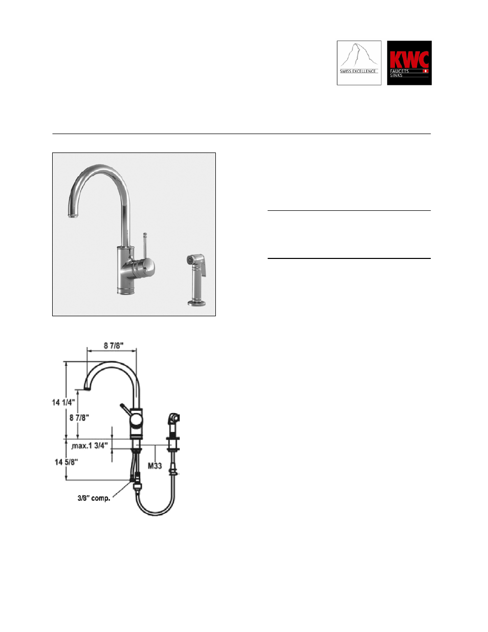 KWC Deco 10.031.213 User Manual | 1 page