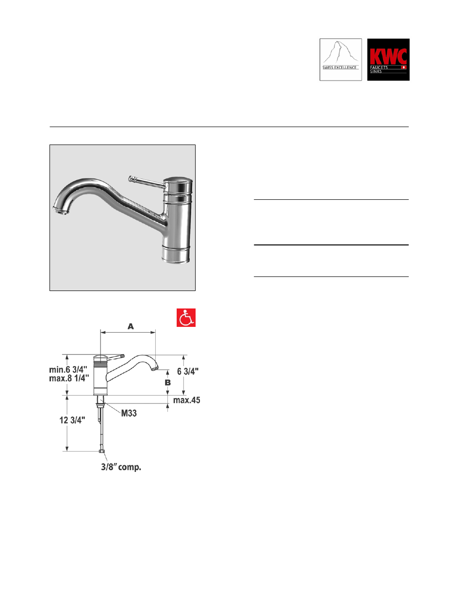 KWC DECO 10.031.023 User Manual | 1 page