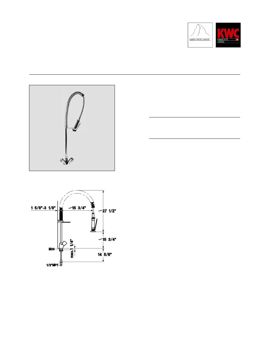 KWC Gastro K.24.41.60 User Manual | 1 page