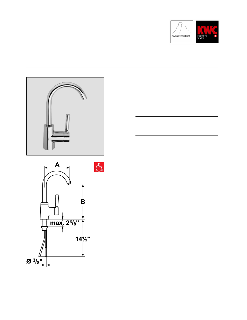 KWC KONOS K.10.K1.12 User Manual | 1 page