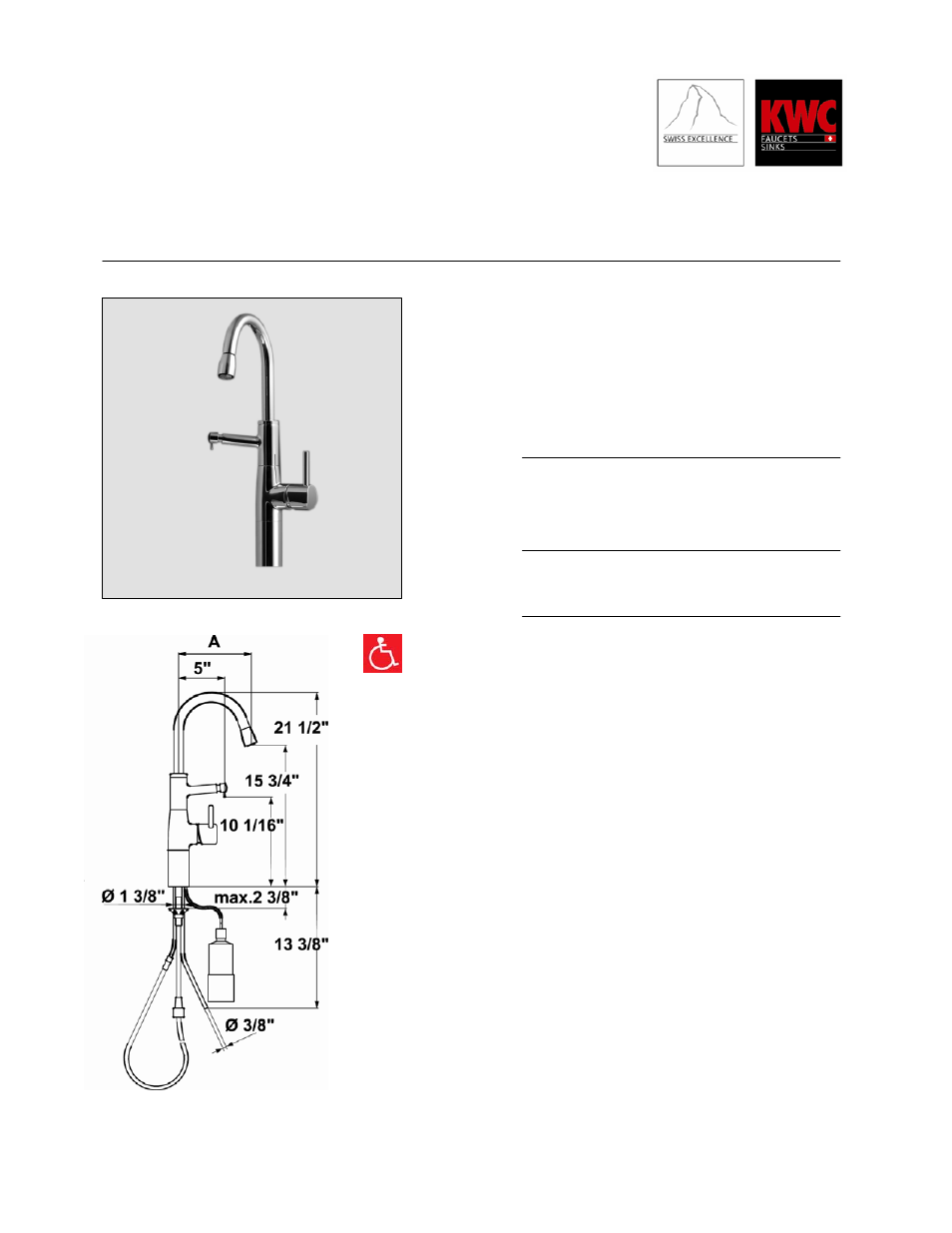 KWC SYSTEMA 10.501.212 User Manual | 1 page