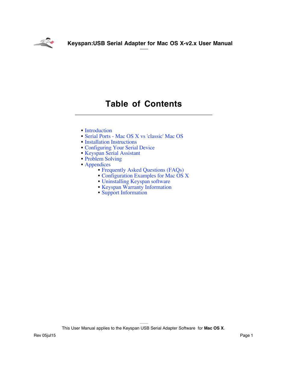 Keyspan USA-19 User Manual | 43 pages
