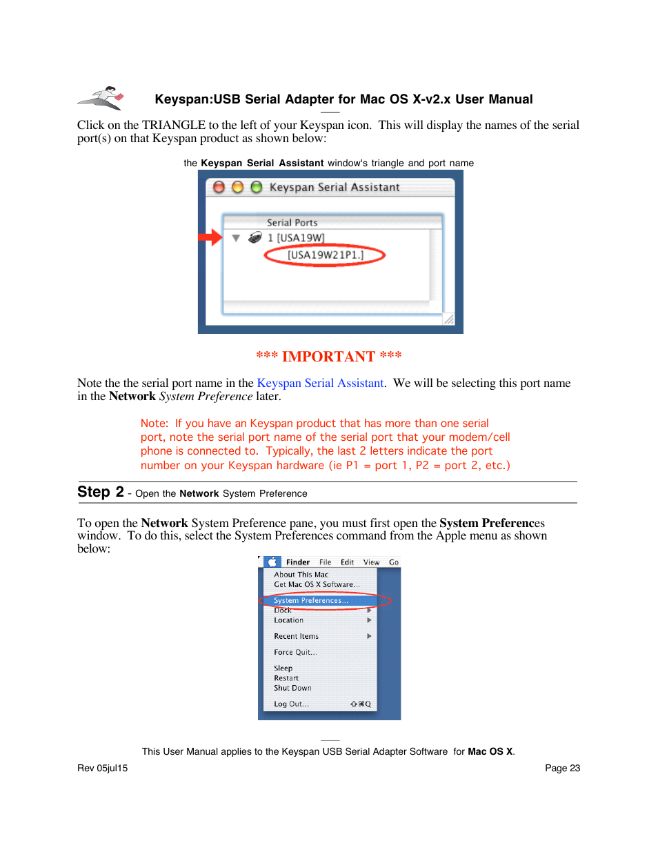 Important, Step 2 | Keyspan USA-19 User Manual | Page 23 / 43