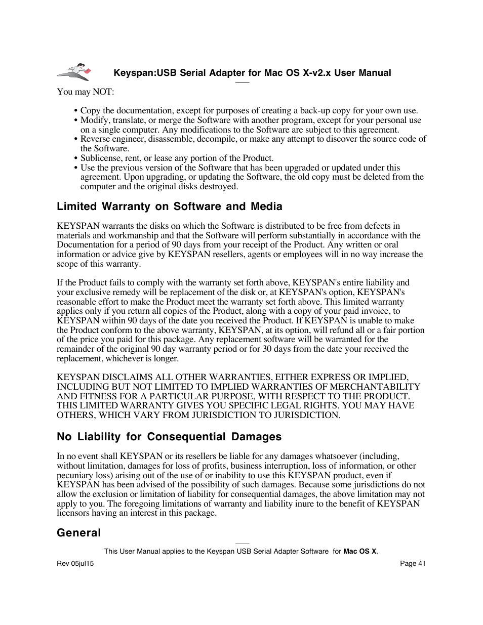 Keyspan USA-19 User Manual | Page 41 / 43