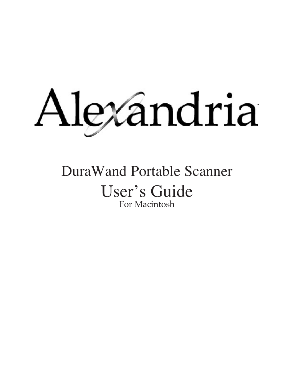 Keyspan Alexadria DuraWand Portable Scanner User Manual | 8 pages