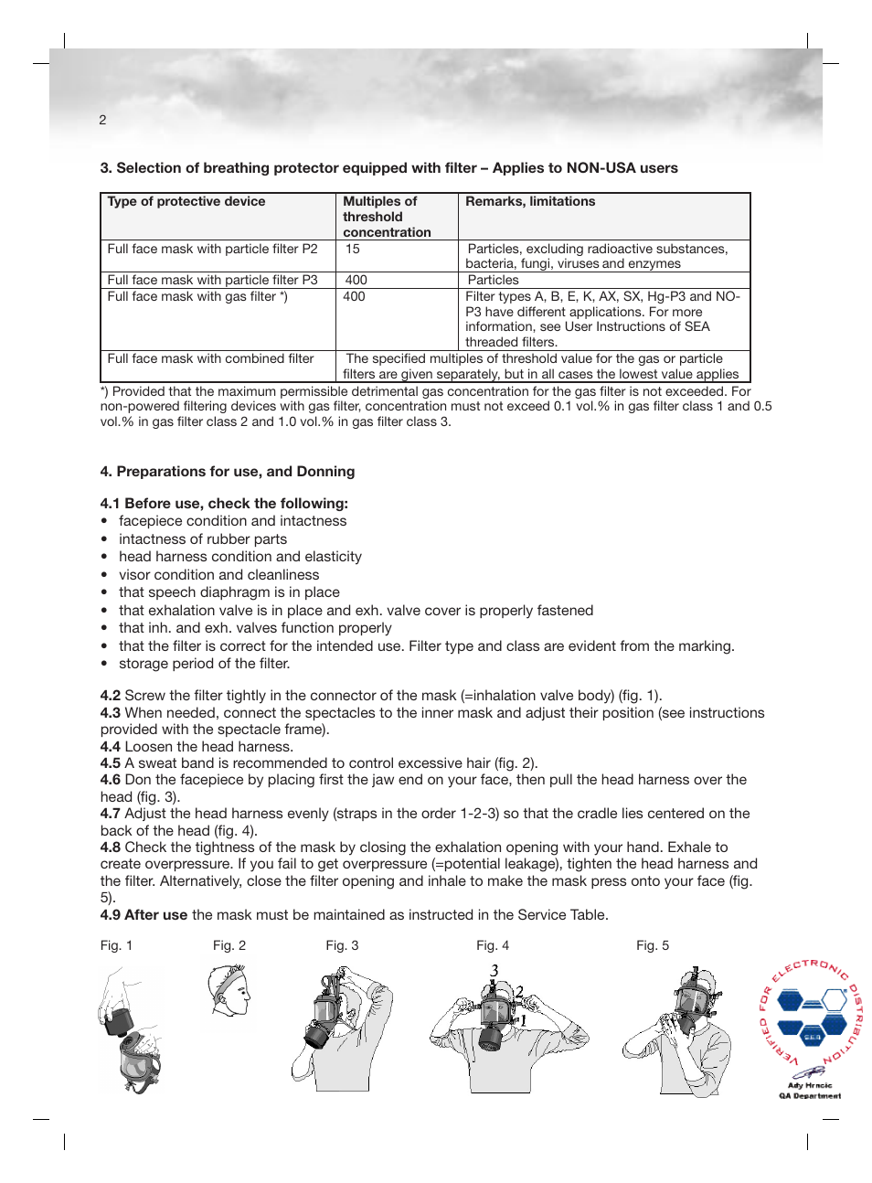 Keyspan Full Face Mask 9000422 E User Manual | Page 4 / 12