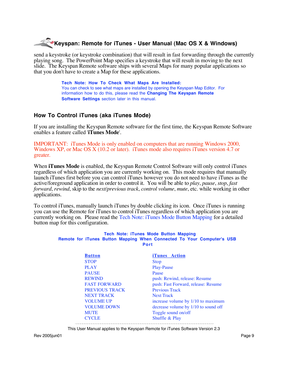 Keyspan URM-17A User Manual | Page 9 / 36