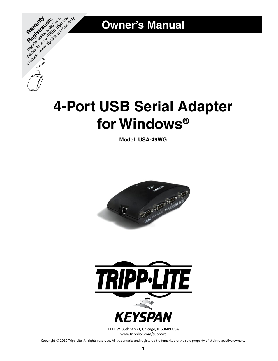 Keyspan USA-49WG User Manual | 23 pages