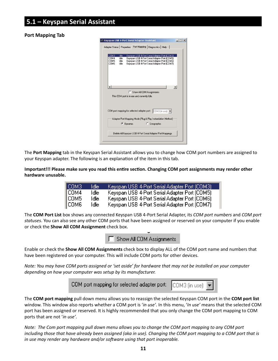 1 – keyspan serial assistant | Keyspan USA-49WG User Manual | Page 11 / 23