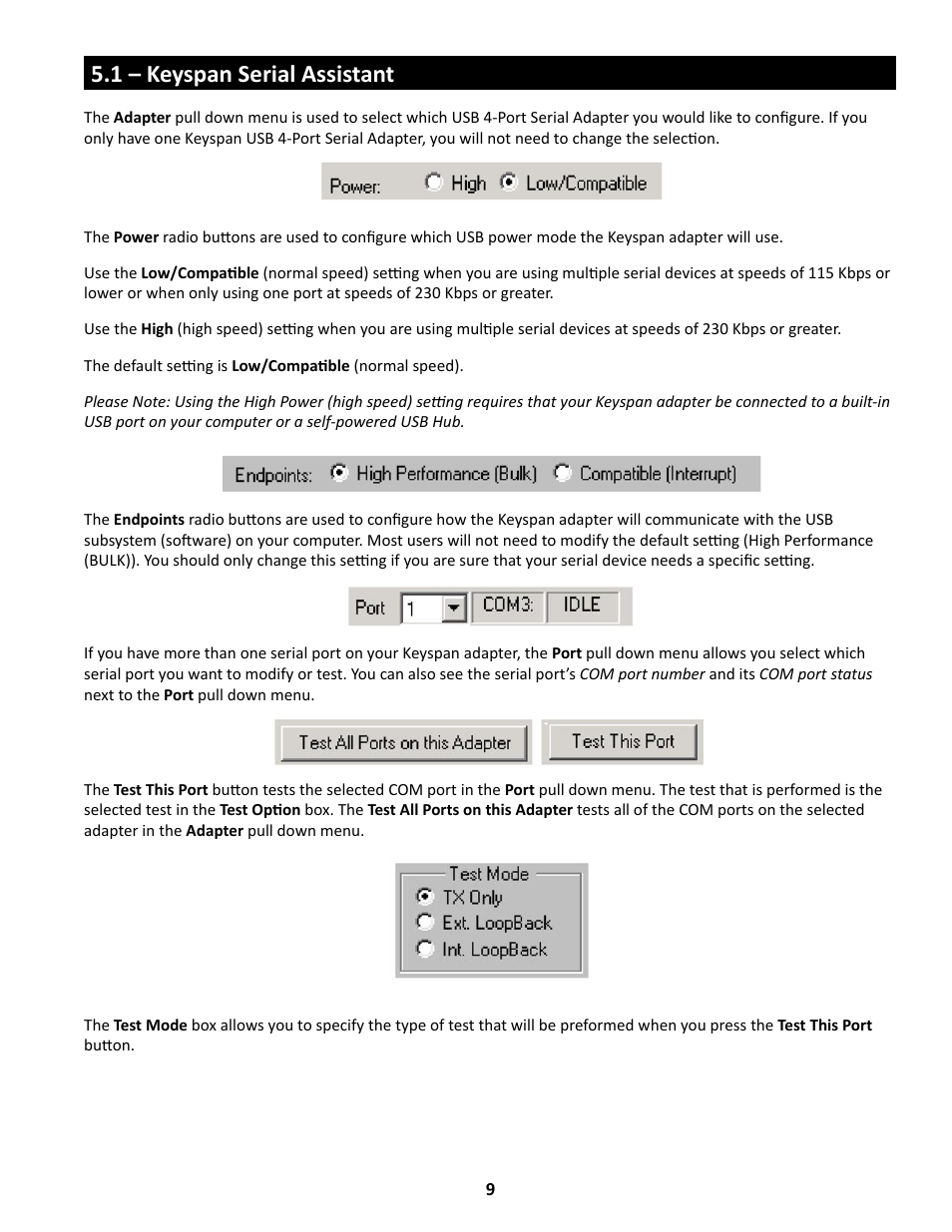 1 – keyspan serial assistant | Keyspan USA-49WG User Manual | Page 9 / 23