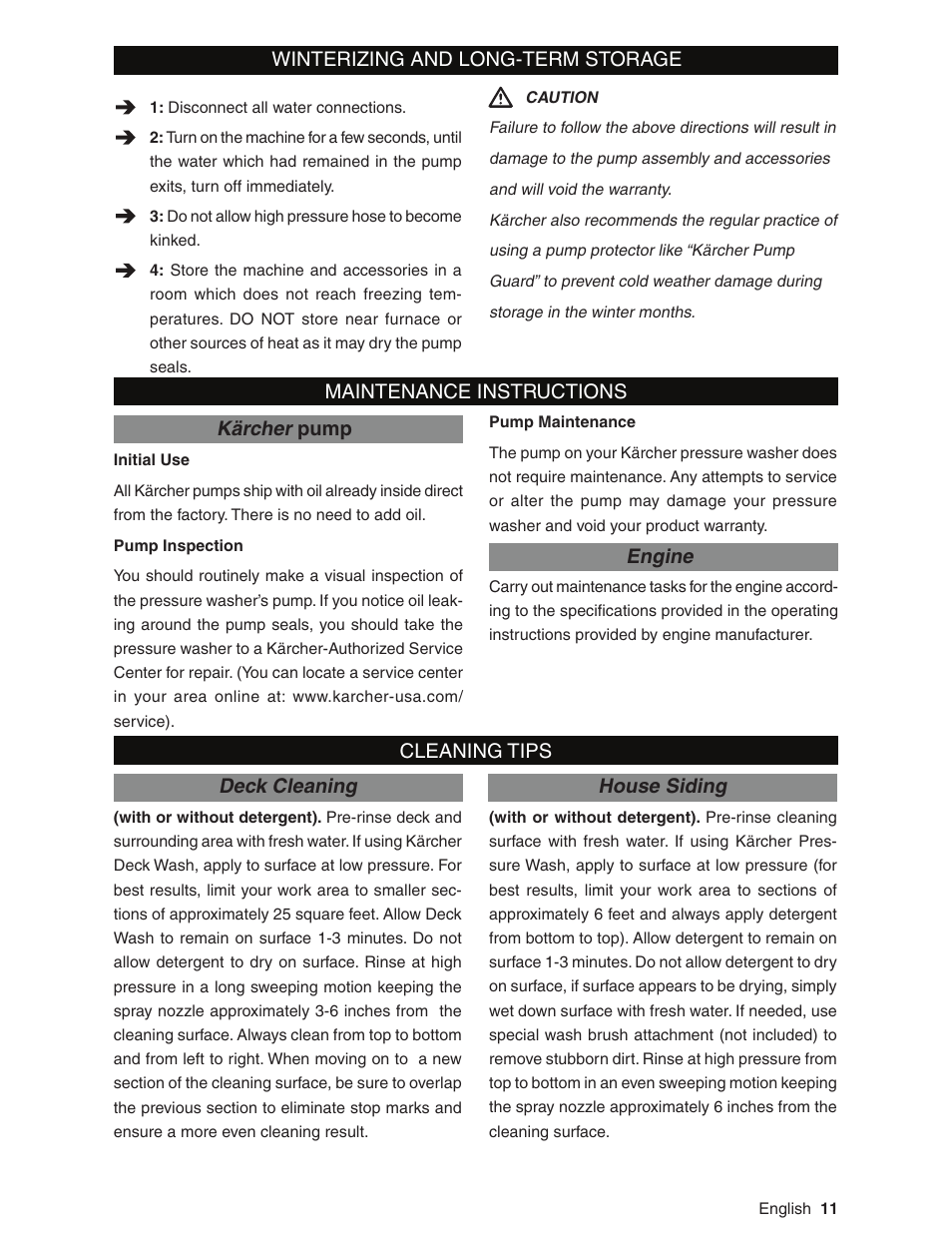 Karcher G2800XH User Manual | Page 11 / 40