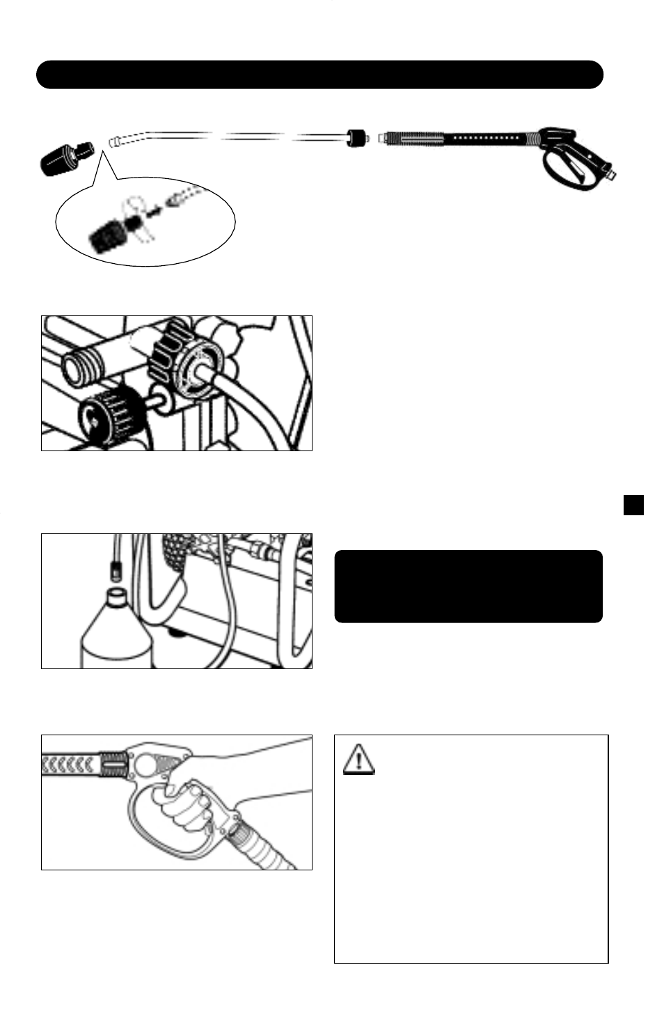 Working with detergents, Caution, Step 1 | Step 4, Step 2, Step 3 | Karcher HD 2700 DB User Manual | Page 7 / 12