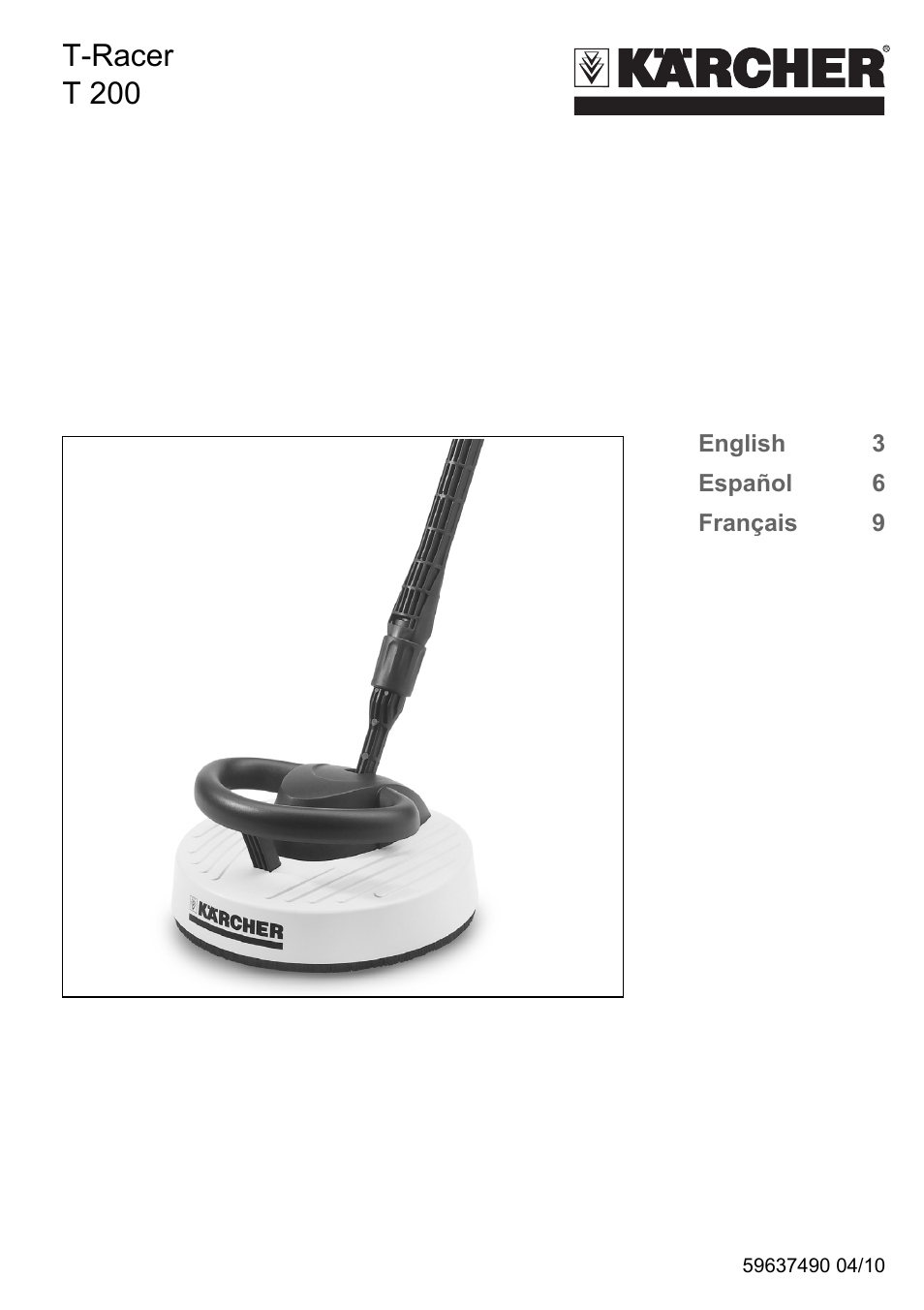 Karcher T-RACER T 200 User Manual | 12 pages