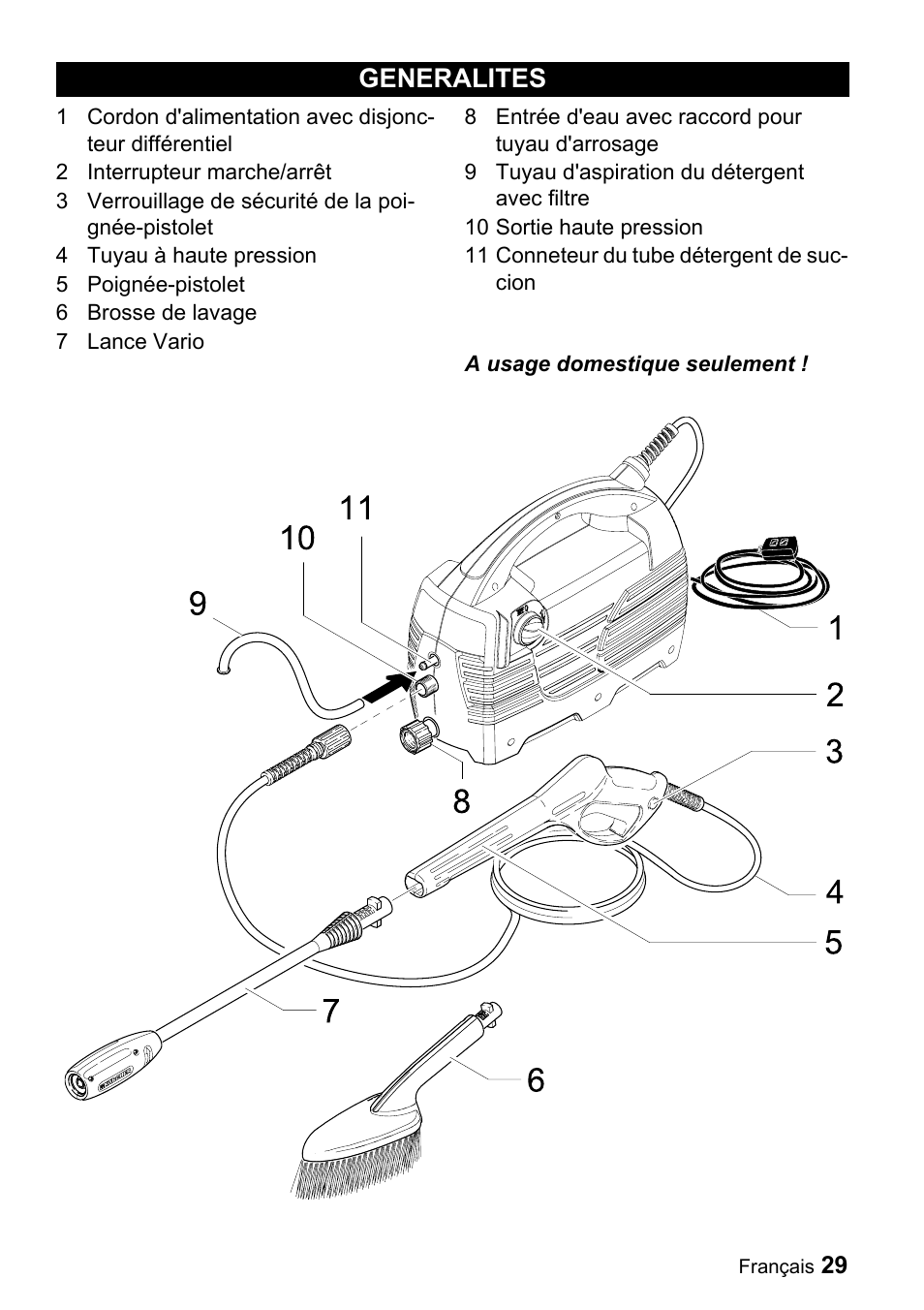 Generalites | Karcher K 2.55 User Manual | Page 29 / 44