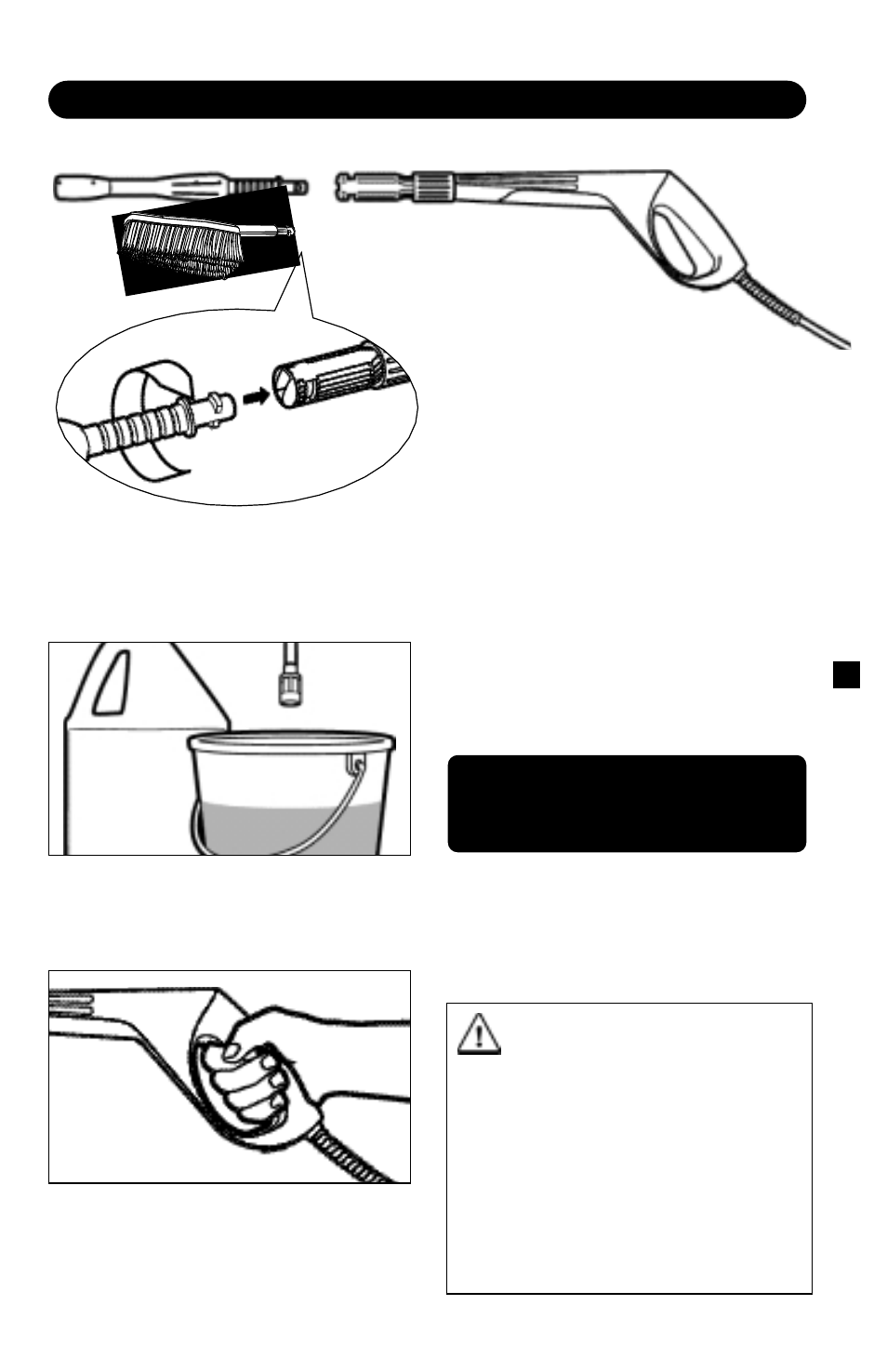 Working with detergents, Caution, Step 2 | Step 3, Step 1 | Karcher K 520 User Manual | Page 7 / 12