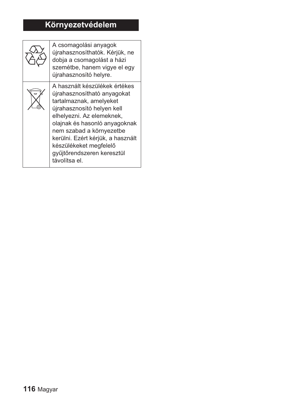 Környezetvédelem | Karcher BDP 1500 User Manual | Page 116 / 220