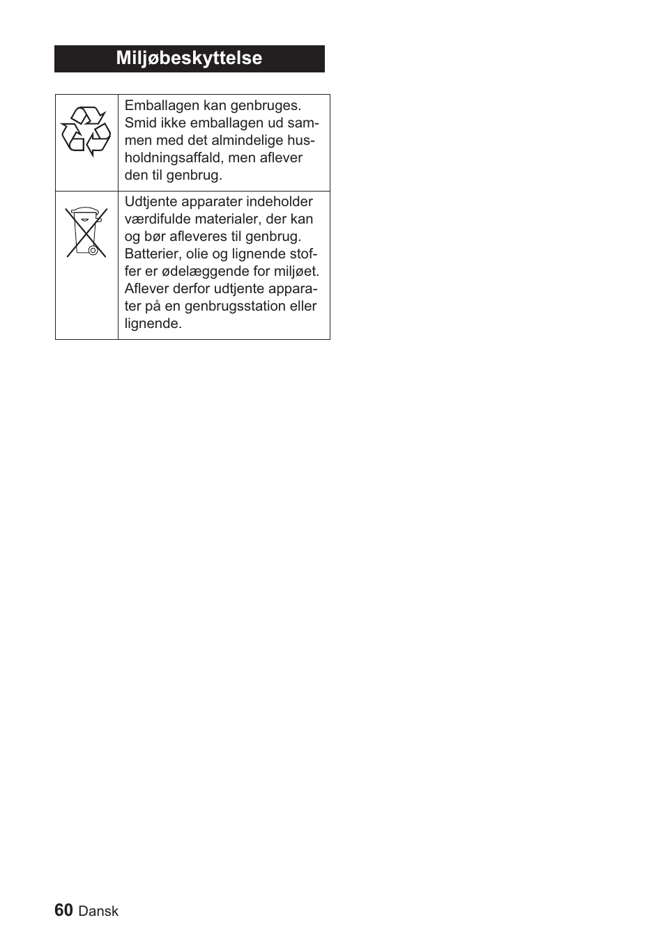 Miljøbeskyttelse | Karcher BDP 1500 User Manual | Page 60 / 220