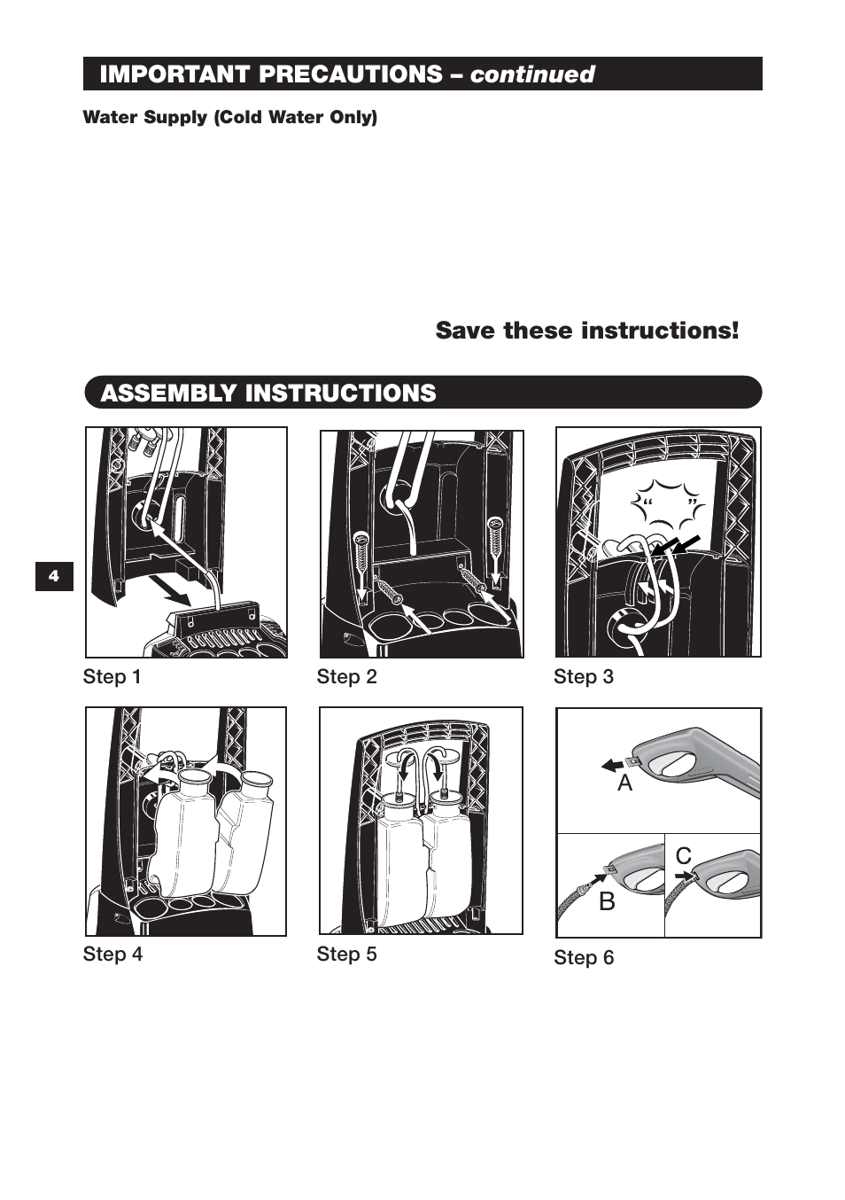 Assembly instructions, Click | Karcher 1750 User Manual | Page 4 / 12