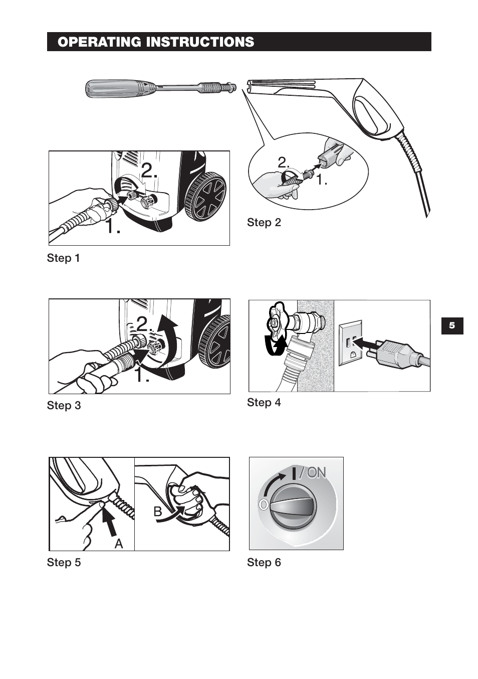 Operating instructions | Karcher 1750 User Manual | Page 5 / 12
