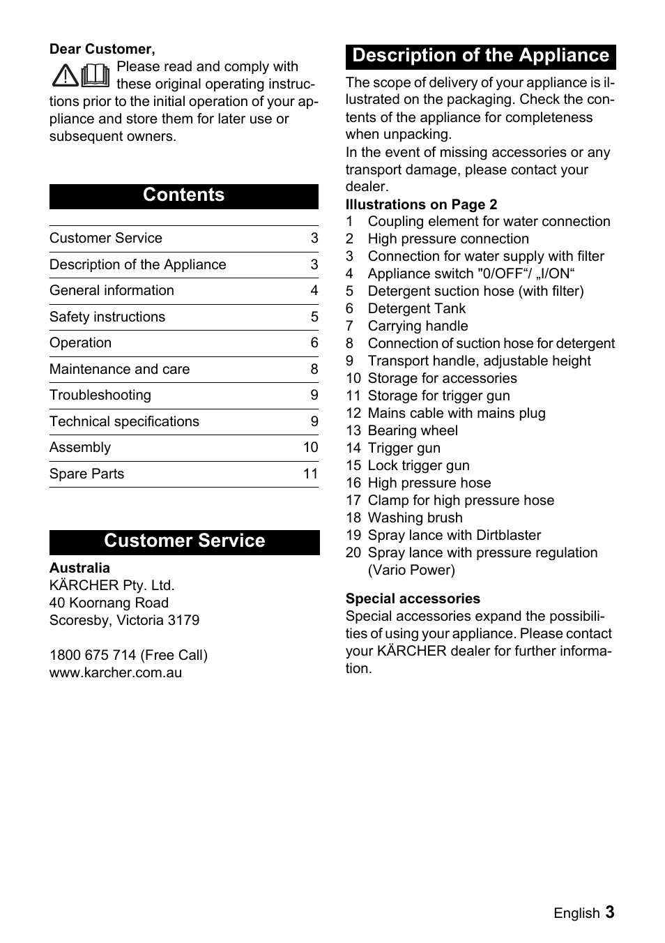 Karcher K 2.91 M User Manual | Page 3 / 12