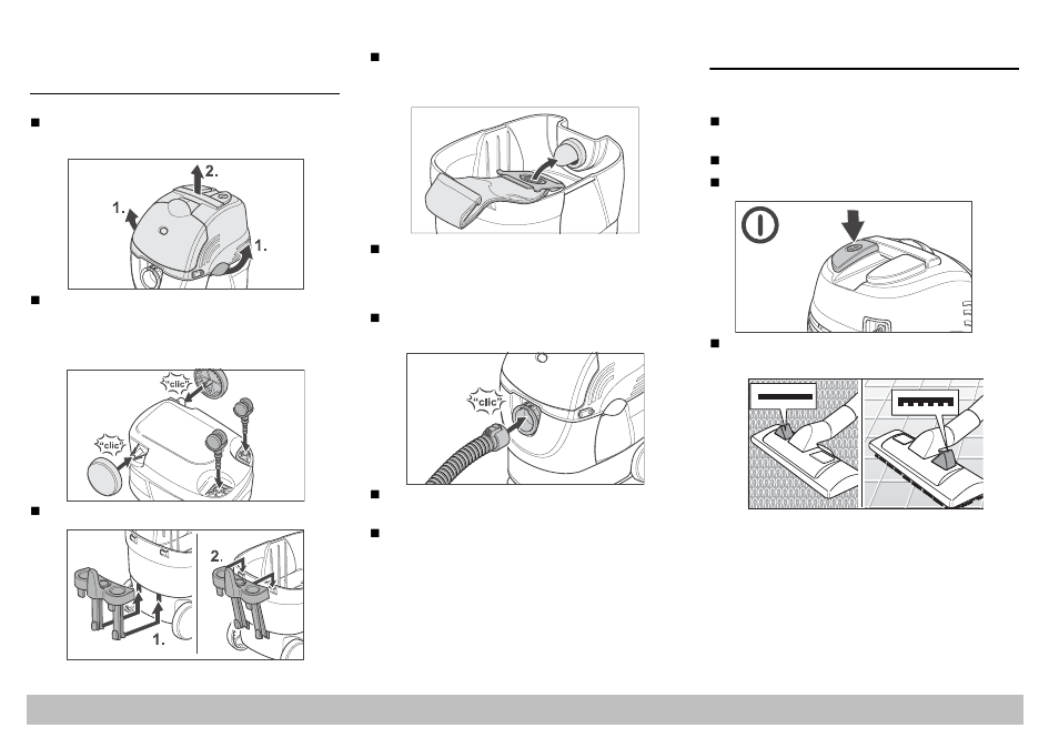 Preparing the vacuum cleaner for use, Operating the vacuum cleaner | Karcher A 2701 User Manual | Page 11 / 144