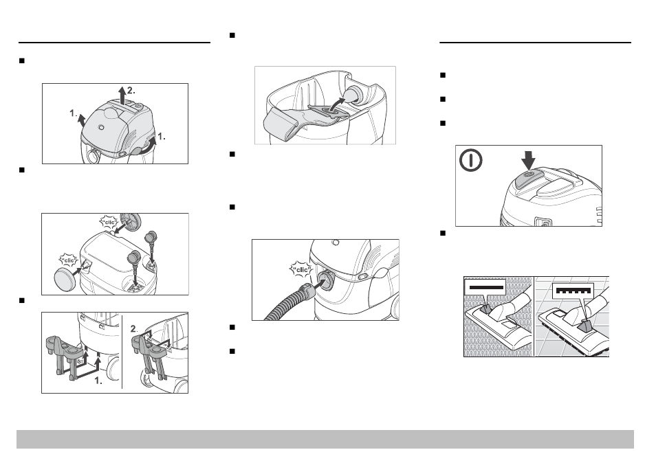 Préparation de l'appareil, Travaux avec l'appareil | Karcher A 2701 User Manual | Page 17 / 144