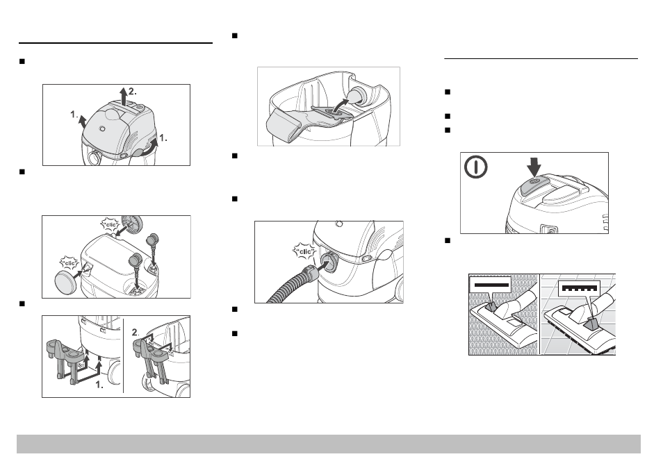 Pôr o aparelho a funcionar, Trabalhar com o aspirador da maneira seguinte | Karcher A 2701 User Manual | Page 41 / 144