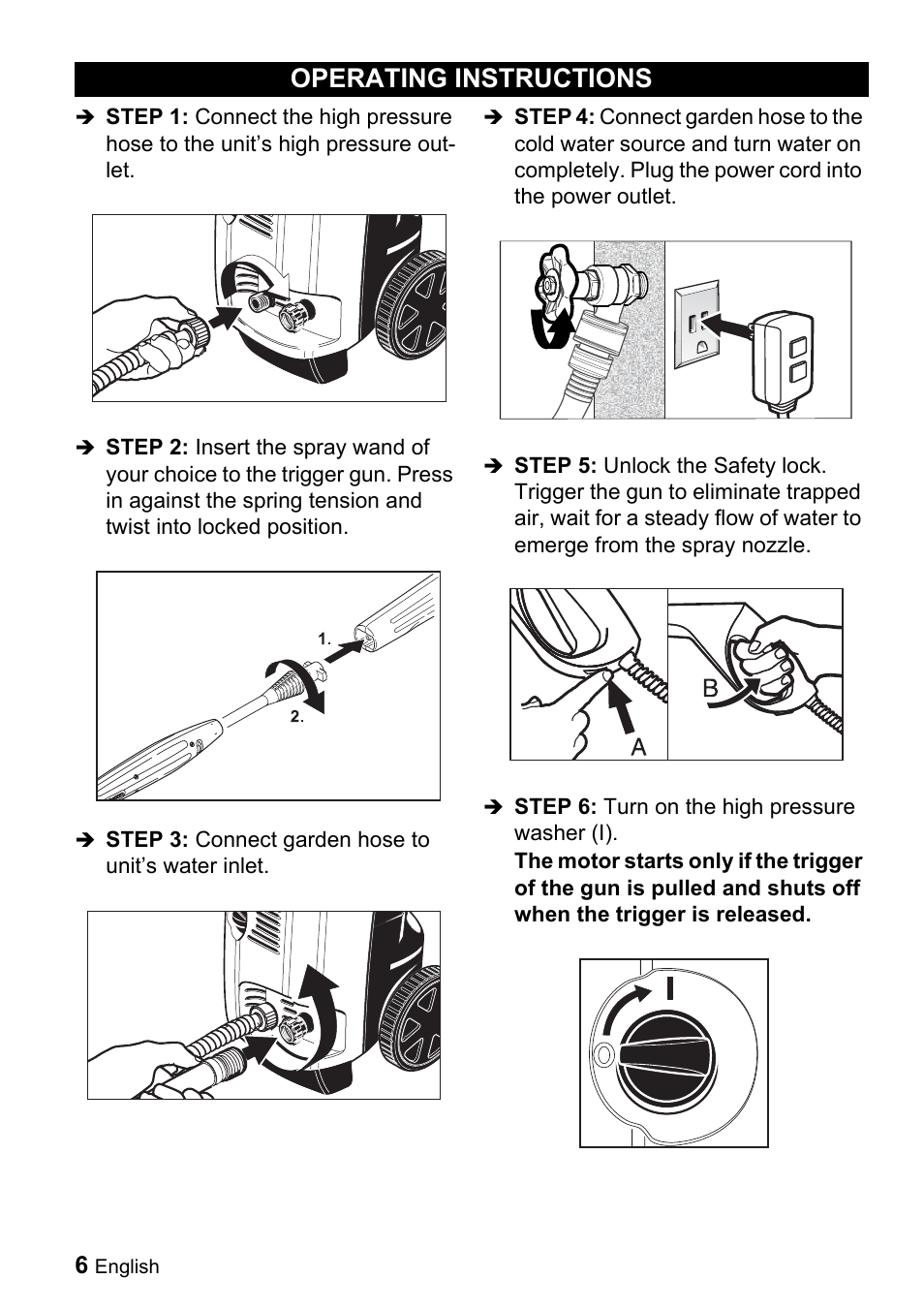 Operating instructions | Karcher K 3.99M User Manual | Page 6 / 48