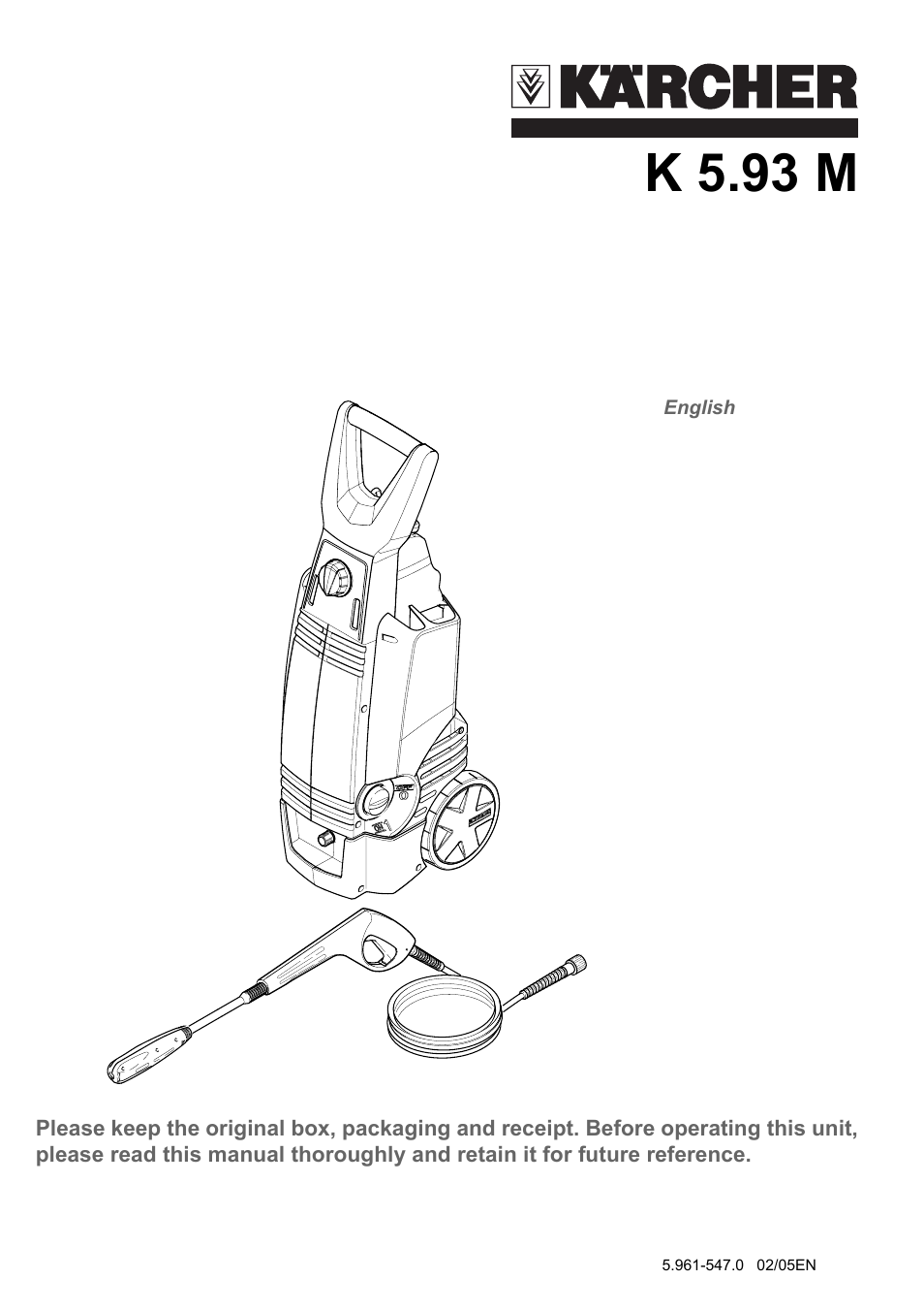 Karcher K 5.93 User Manual | 16 pages