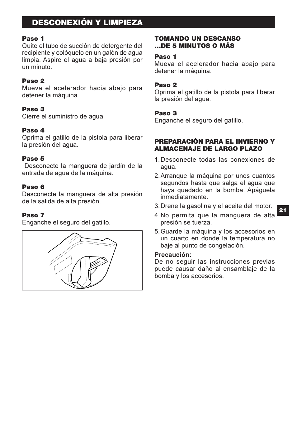 Desconexión y limpieza | Karcher G 2401 OH User Manual | Page 21 / 40