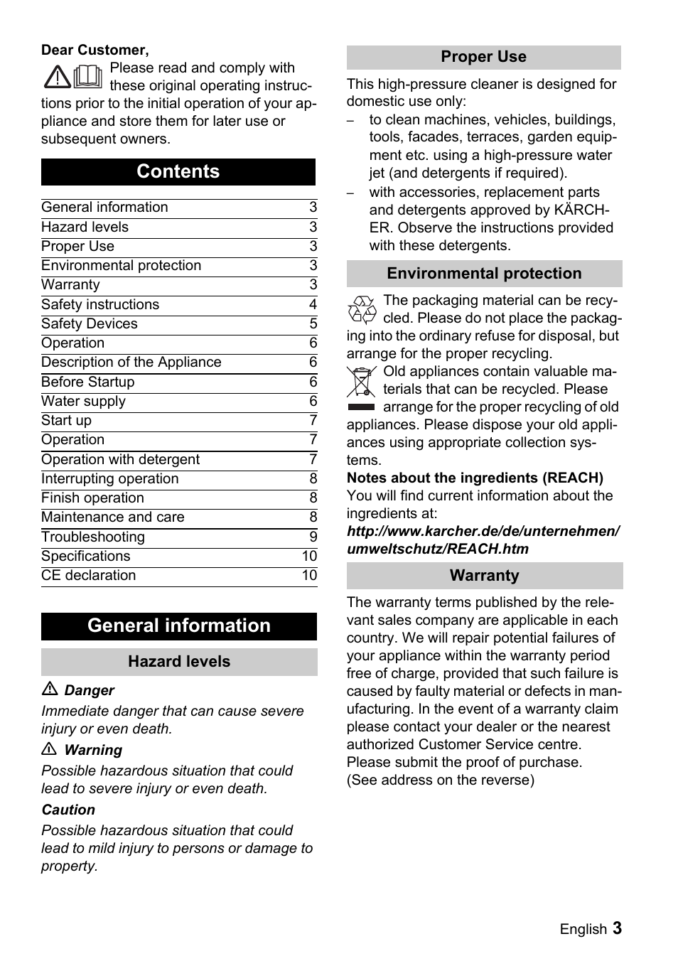 Karcher K 4.93 M User Manual | Page 3 / 12