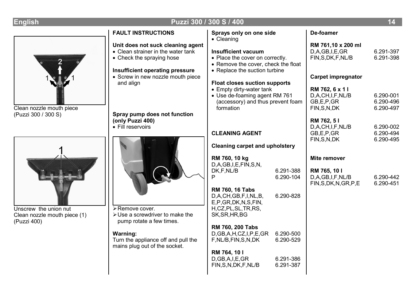 Karcher PUZZI 300 S User Manual | Page 10 / 15