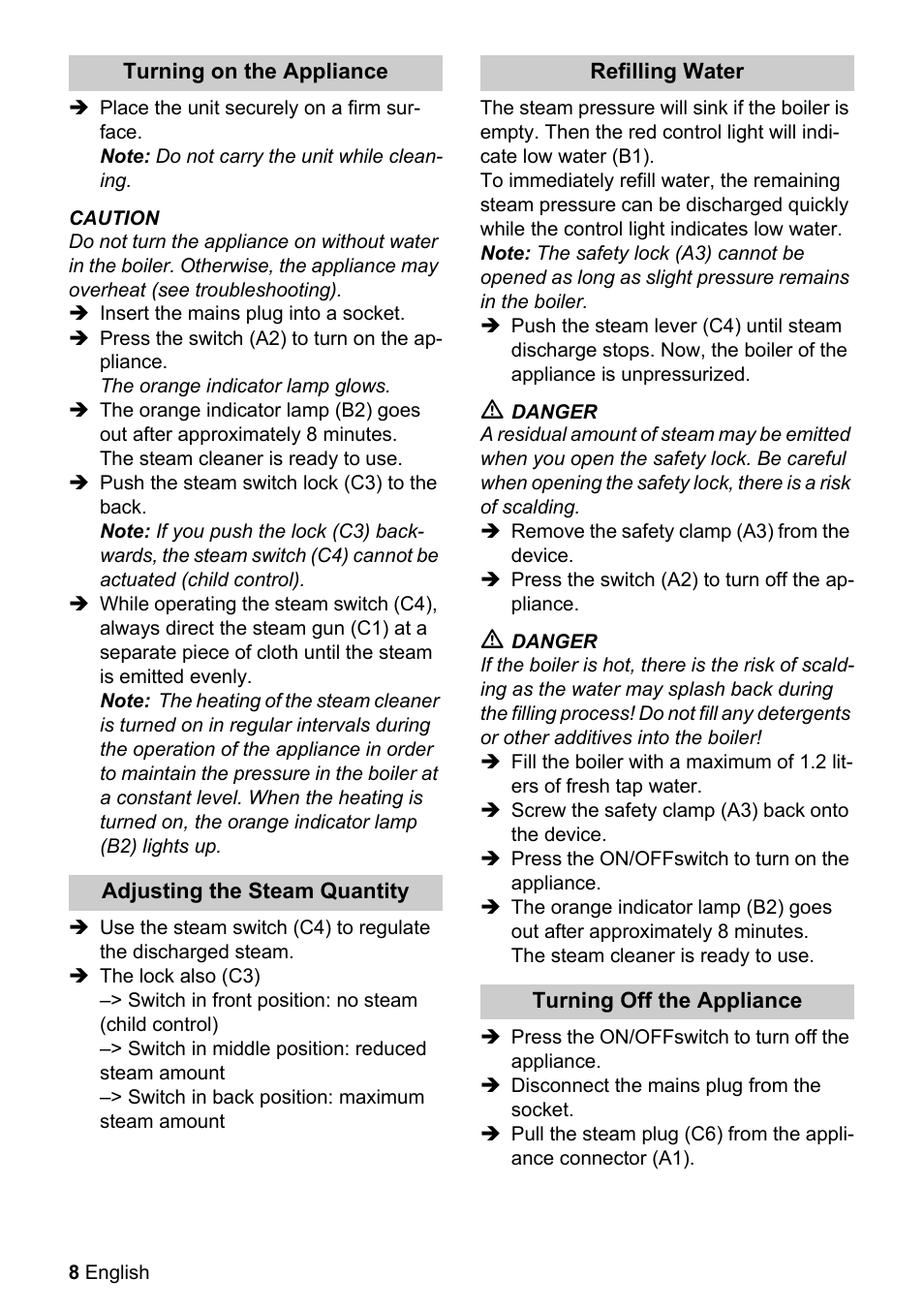 Karcher SC 1122 User Manual | Page 8 / 16