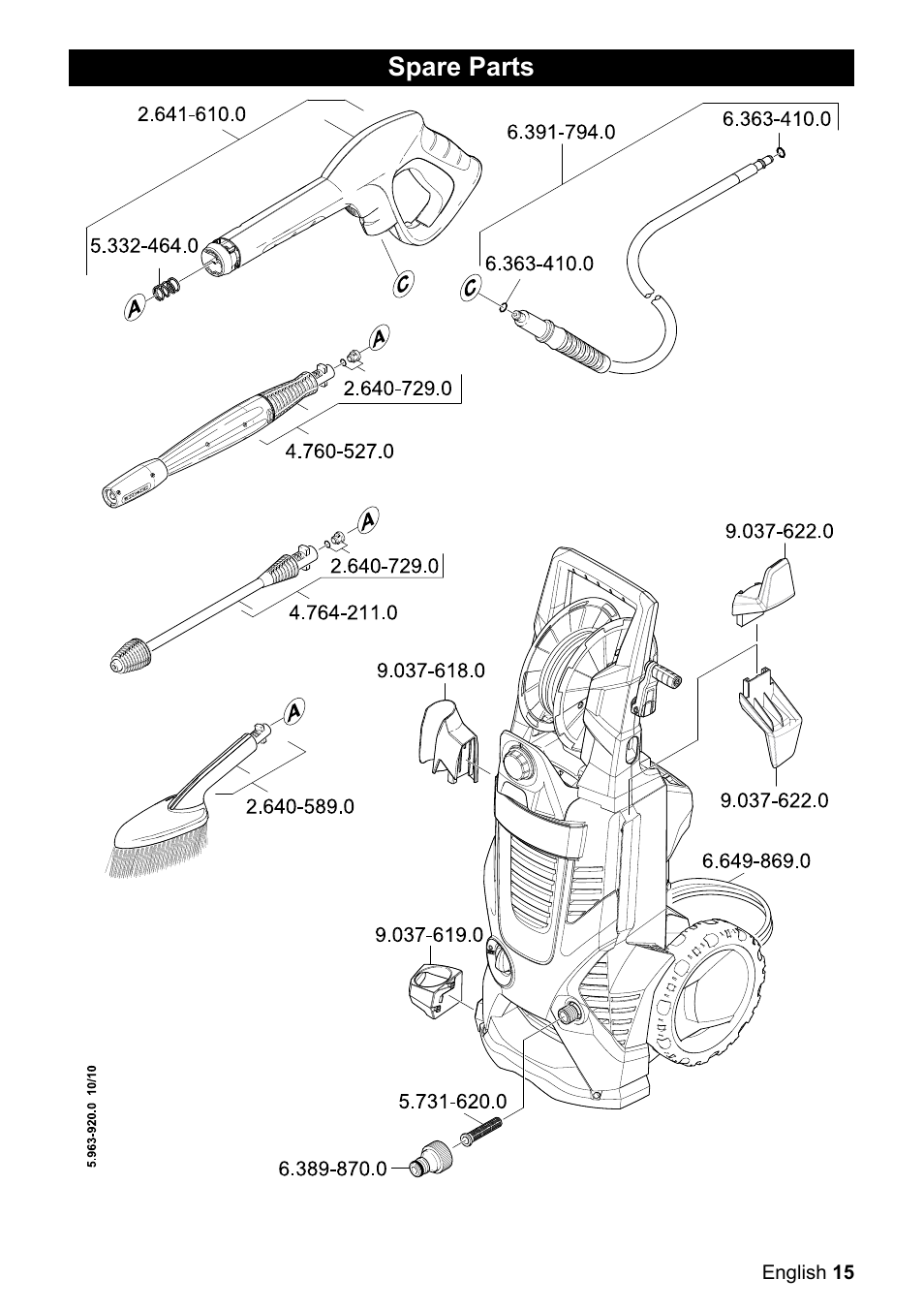 Spare parts | Karcher K 6.450 User Manual | Page 15 / 16