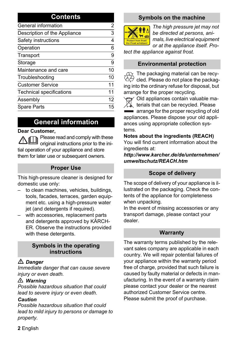 Karcher K 6.450 User Manual | Page 2 / 16