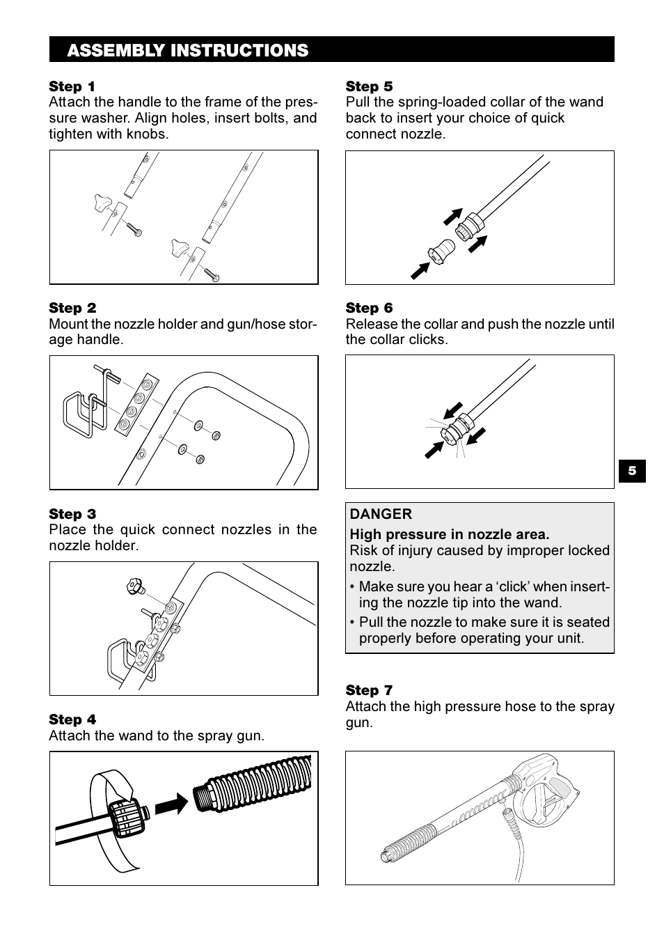 Assembly instructions | Karcher G 2500 OH User Manual | Page 5 / 13