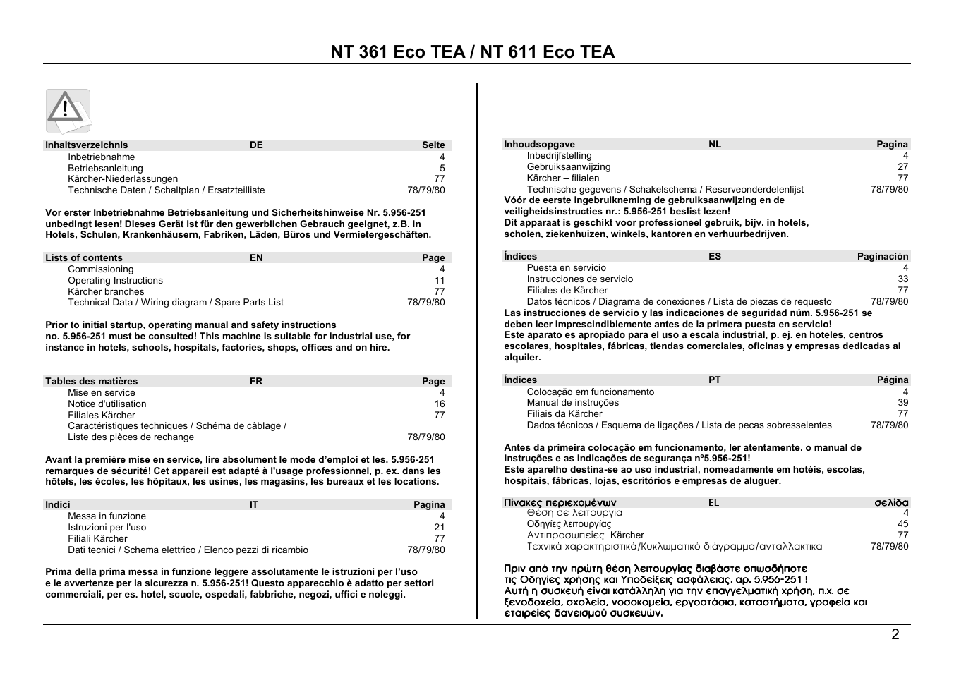 Karcher ECO TEA NT 361 User Manual | Page 2 / 14