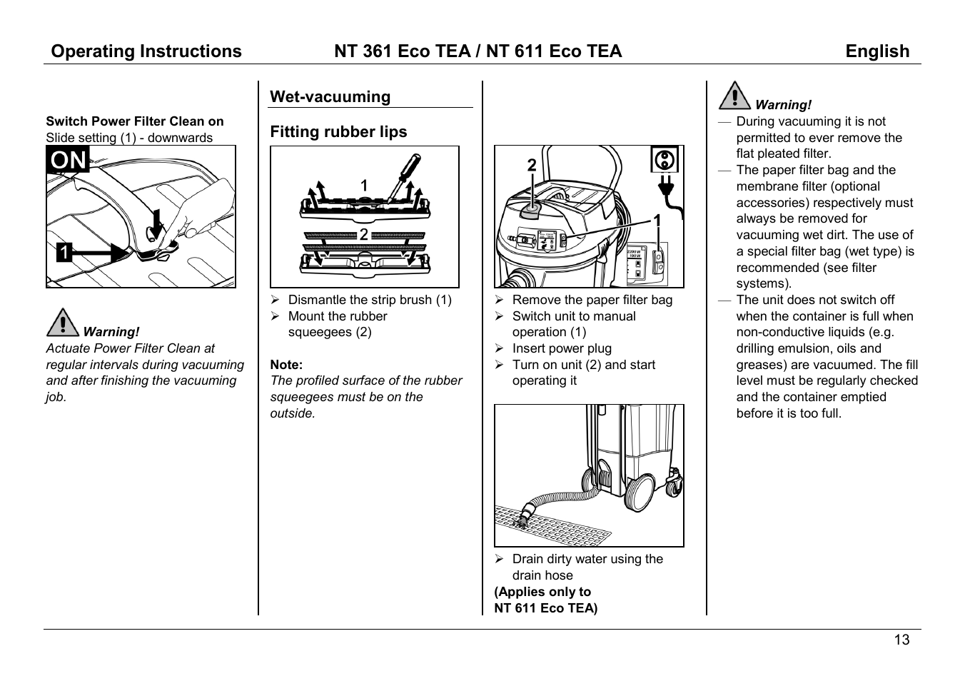 Karcher ECO TEA NT 361 User Manual | Page 7 / 14