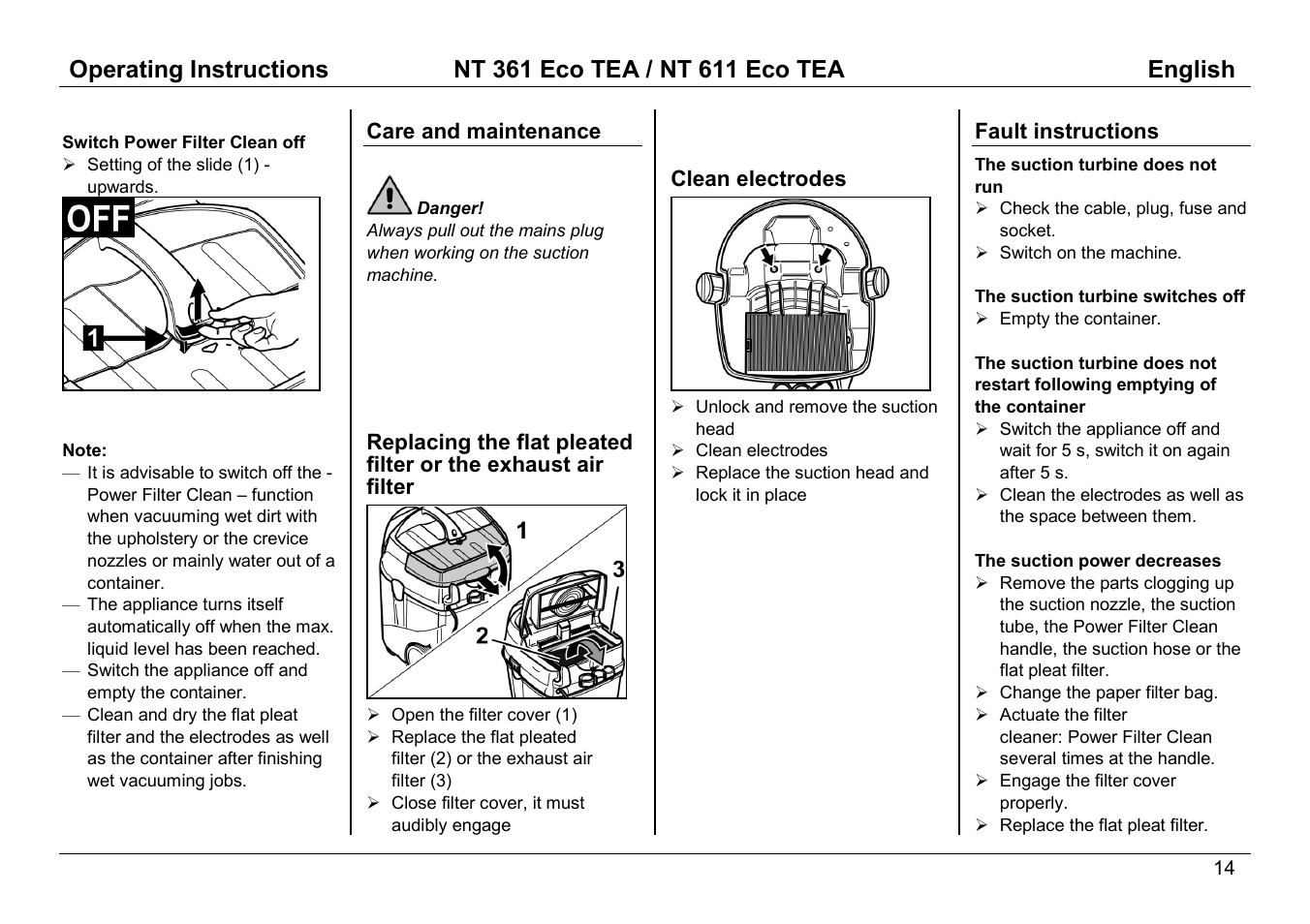 Karcher ECO TEA NT 361 User Manual | Page 8 / 14