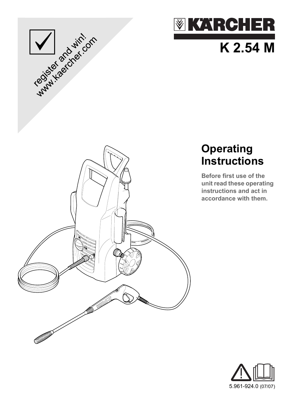 Karcher K 2.54 M User Manual | 12 pages