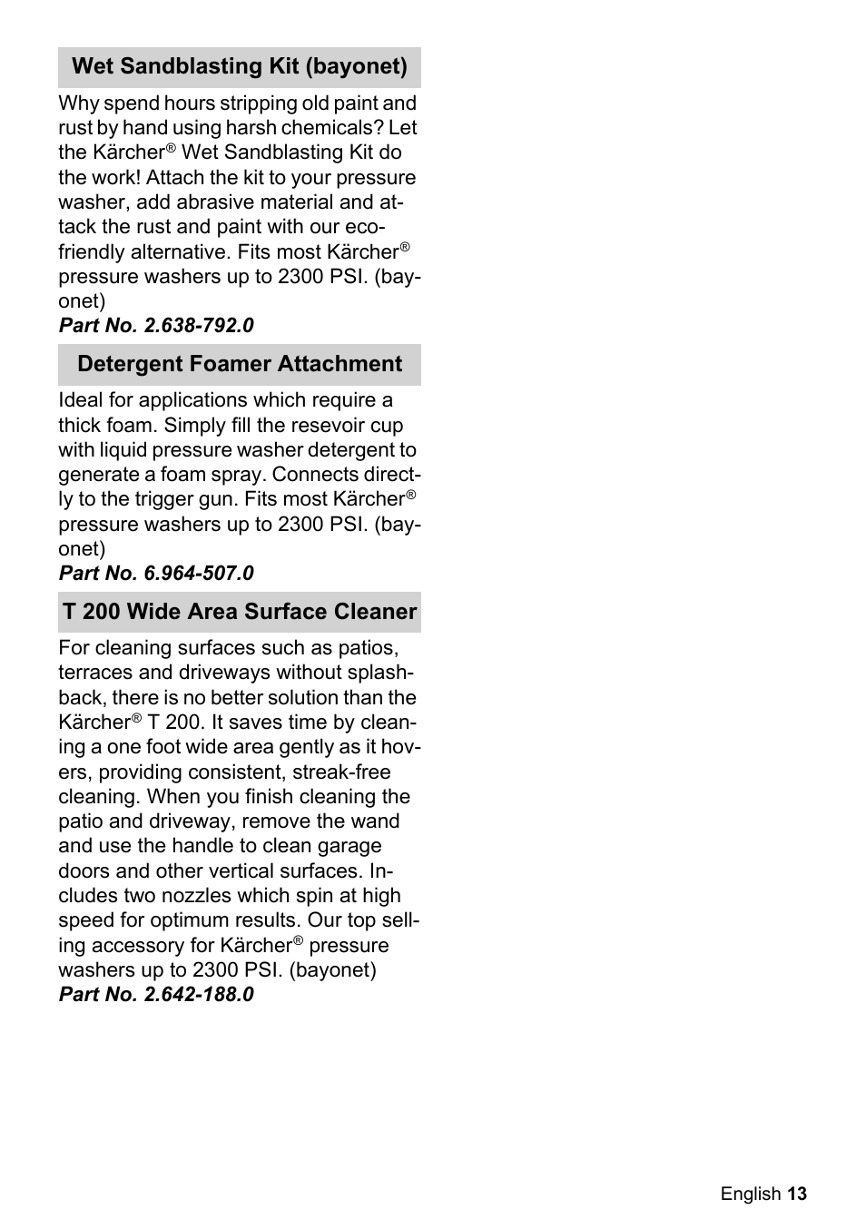 Karcher K 2.27 User Manual | Page 13 / 48