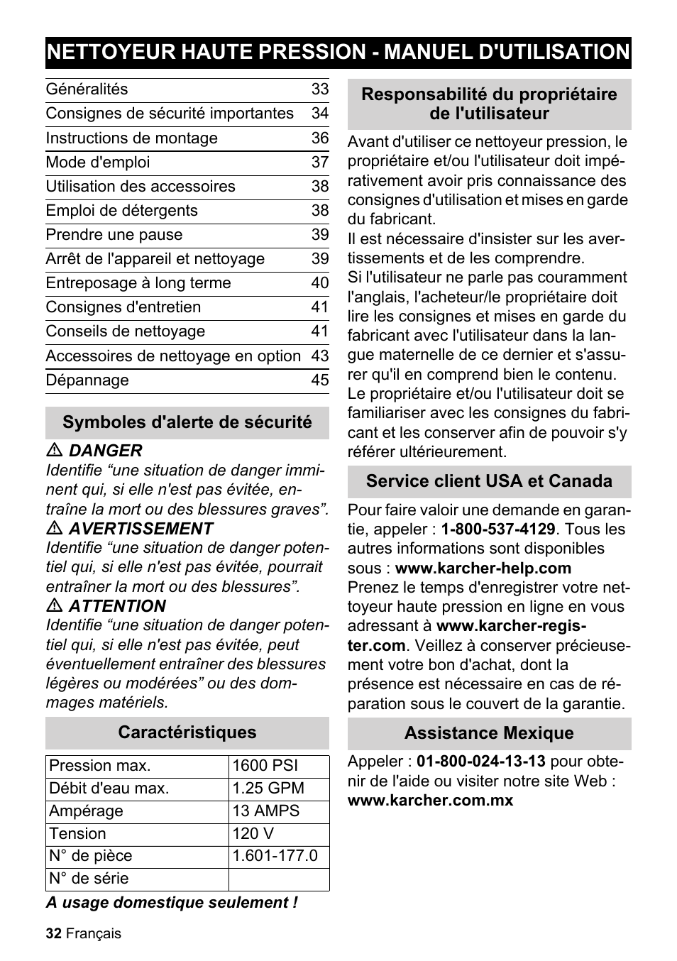 Nettoyeur haute pression - manuel d'utilisation | Karcher K 2.27 User Manual | Page 32 / 48