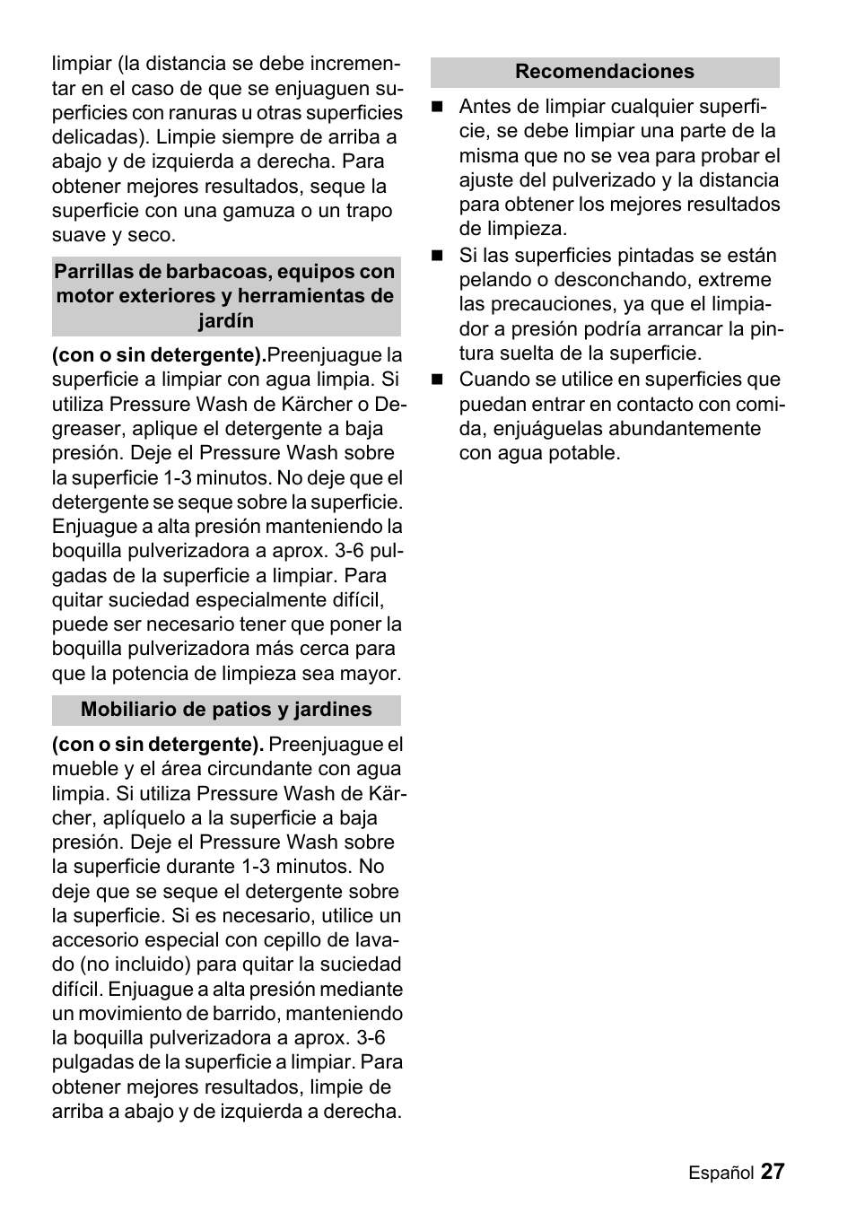Karcher K 2.16 User Manual | Page 27 / 48