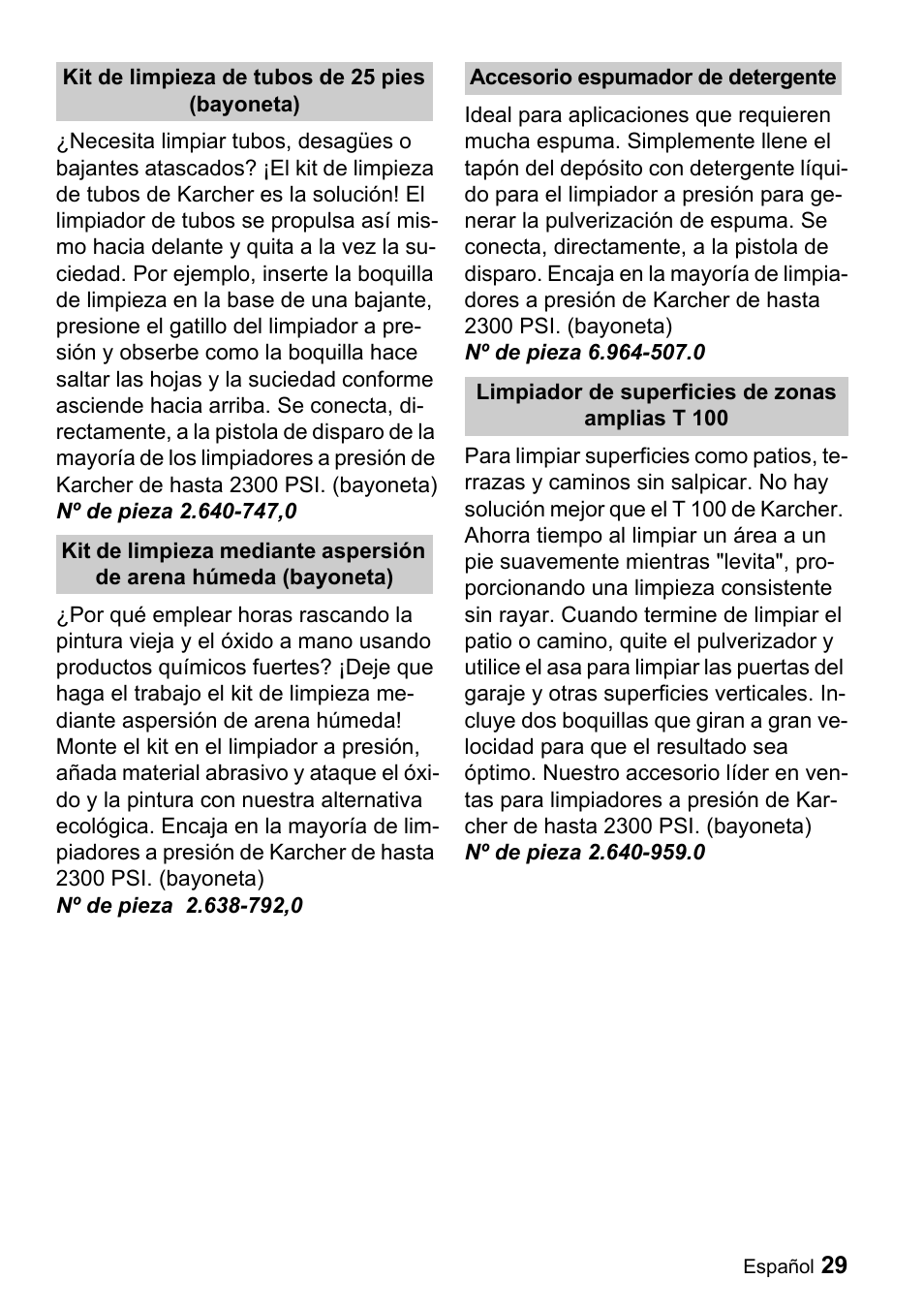 Karcher K 2.16 User Manual | Page 29 / 48