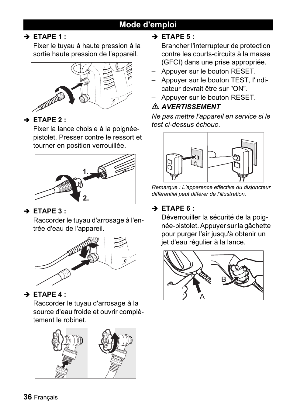 Mode d'emploi | Karcher K 2.16 User Manual | Page 36 / 48