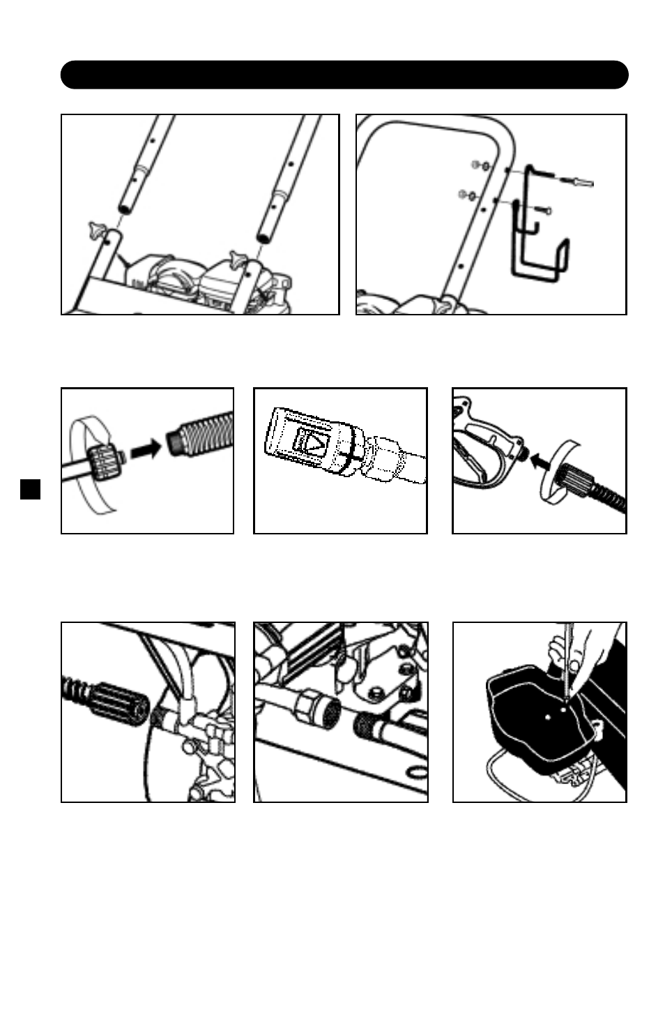 Assembly instructions, Step 1, Step 2 | Step 3, Step 4, Step 5, Step 6, Step 7, Step 8 | Karcher K 2400 HB User Manual | Page 4 / 12