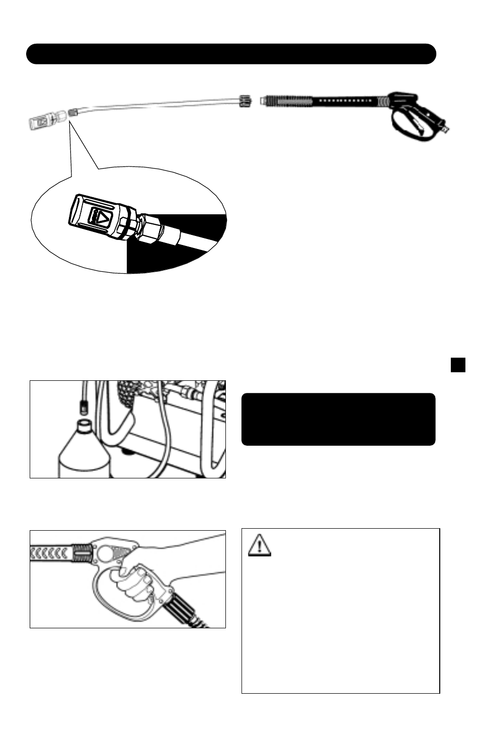 Working with detergents, Caution, Step 1 | Step 4, Step 2, Step 3 | Karcher K 2400 HB User Manual | Page 7 / 12